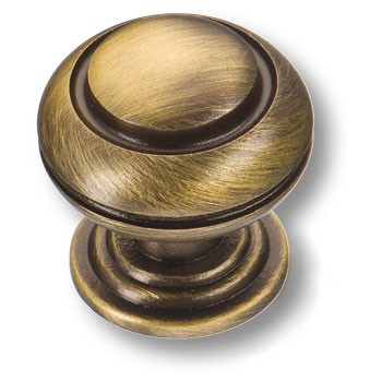 Ручка-кнопка, 0712-013, d=25мм, металл, старая бронза