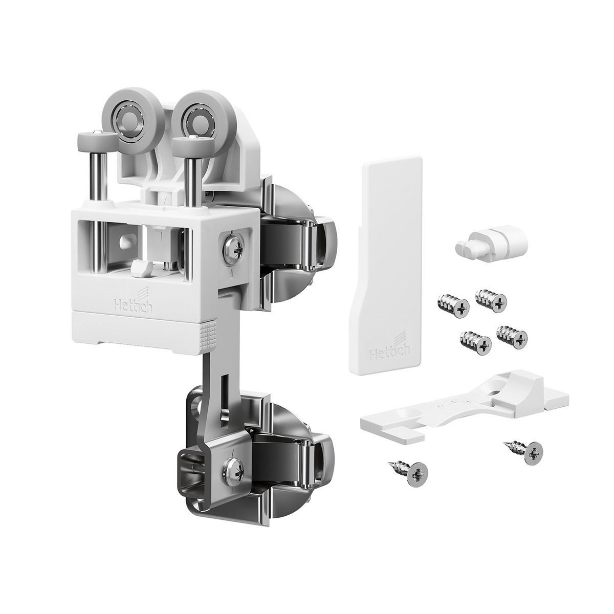 Комплект фурнитуры WingLine L, 12кг, самозакрывание, без ниж. напр. элемента, белый, правый