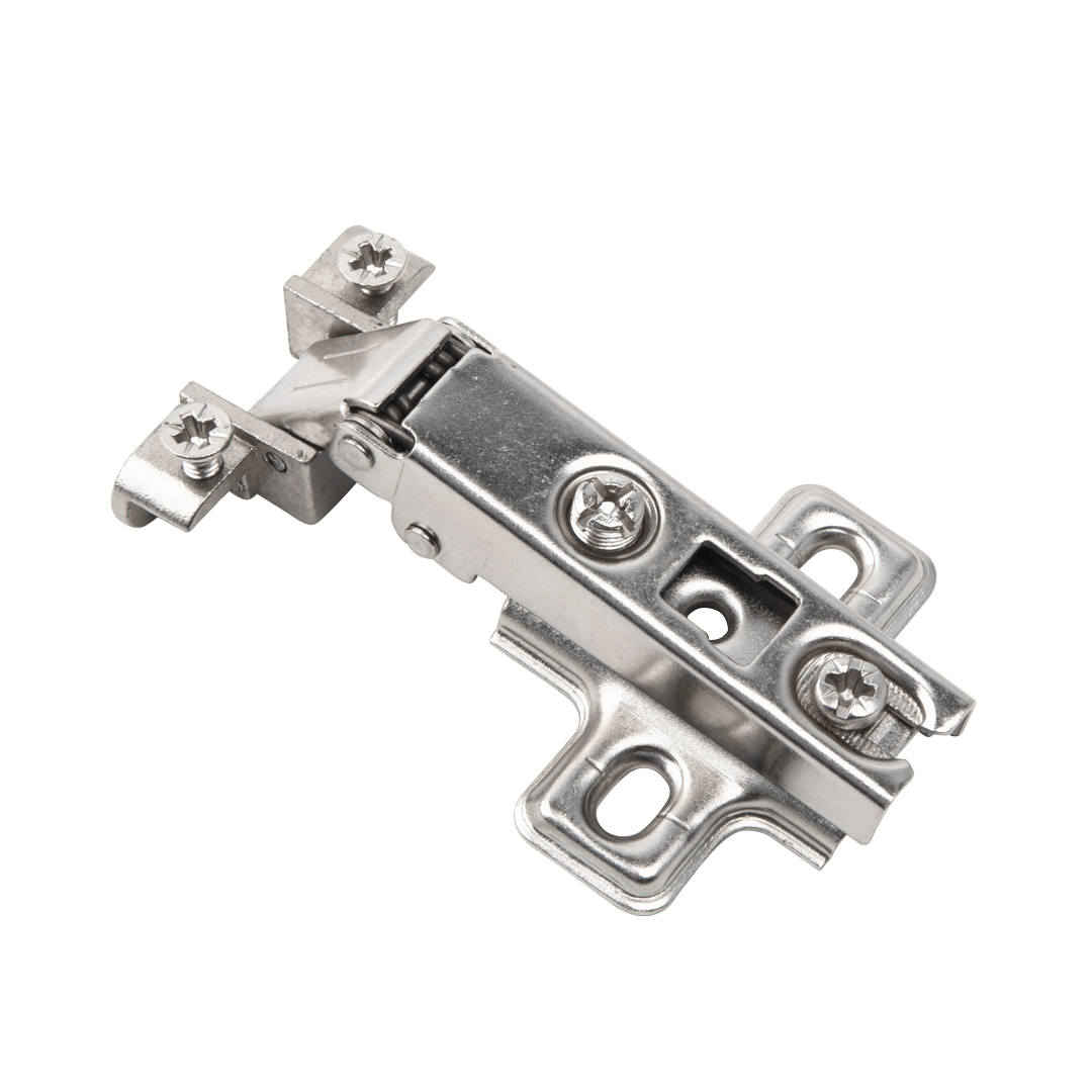 Петля накладная 110*, для фасадов из алюминия, без доводчика, никель, Lemax