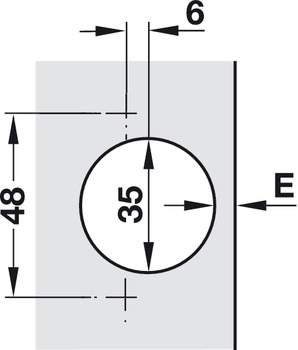 Петля DUOMATIC STANDART накладная 120*, 48мм, Hafele