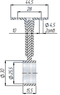 R-50R Держатель промежуточный раздвижной, хром, CMF