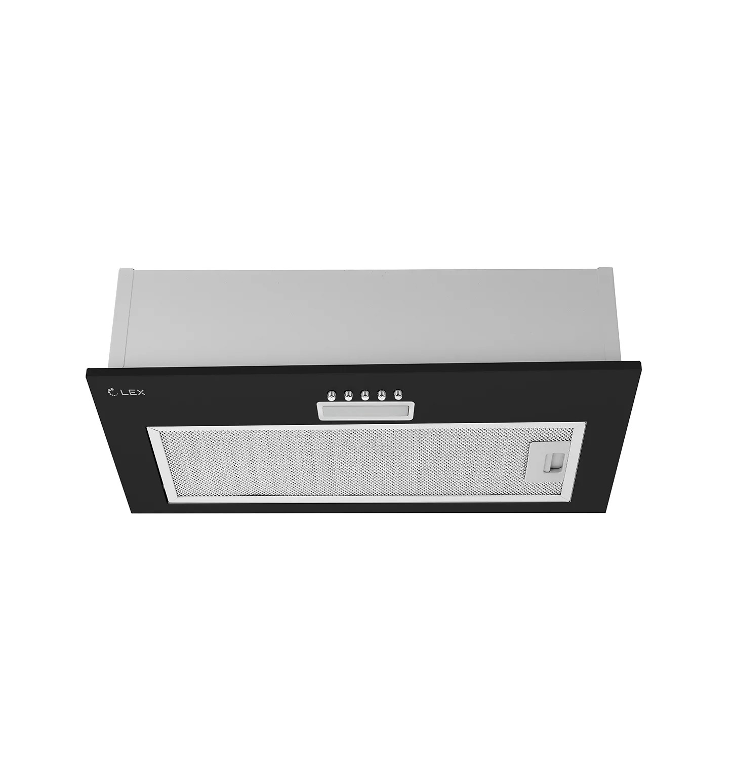 Вытяжка полновстраиваемая GS BLOC LIGHT 600 BLACK, 60см, б/угольного фильтра, черный, Lex