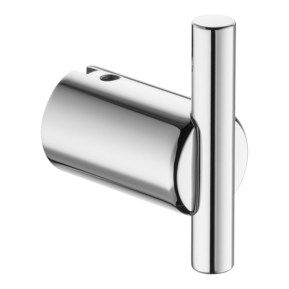 Крючок, 1007 001 CR, однорожковый, металл, глянцевый хром