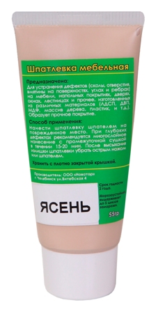 Шпатлевка мебельная, ясень