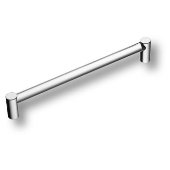 Ручка-скоба, BU 016.192.07, 192мм, металл/стекло, глянцевый хром