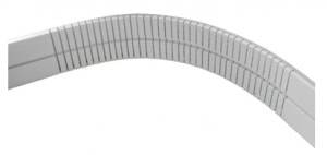 Цоколь гибкий, h=100мм, L=980мм, пластик, алюминий гладкий (08), Россия