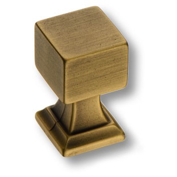 Ручка-кнопка, 15.374.18.04, 38х21х21мм, металл, старая бронза