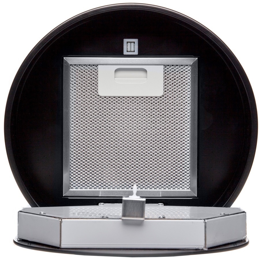 Вытяжка настенная Ester Black/Black Glass, 31 см, без угольн. фильтра, ПДУ, черн/чер стекло, Konigin