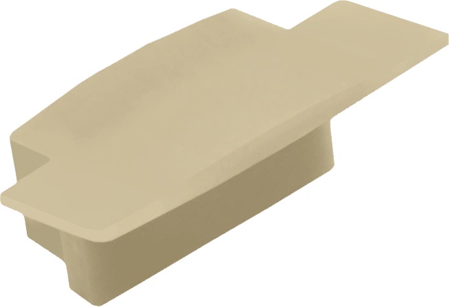 Заглушка торцевая для врезного профиля, пластик, золотой, AQ