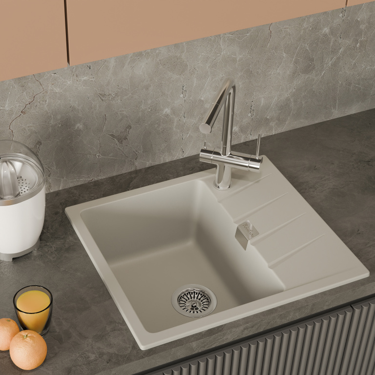 Мойка Rivelato RAUM 58, 580х500х200мм, топаз