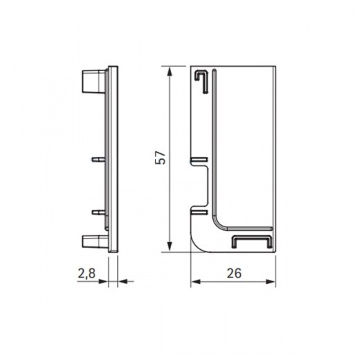 Комплект закрытых  заглушек для 80/G1.2AL.09, черный