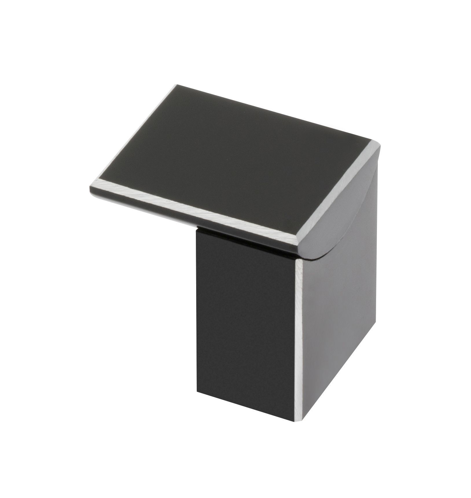 Ручка-кнопка, ARES, 30х25х30мм, металл, черный, GTV