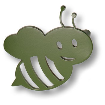 Ручка-скоба, KKP-5008-B71-Soft, 32мм, металл, "Пчела", зеленый