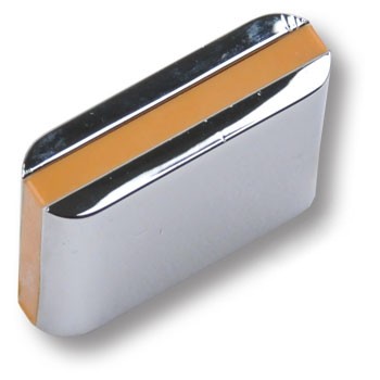 Ручка-кнопка, 429025MP02PL18, 25х10х28мм, металл/пластик, глянцевый хром/бежевый