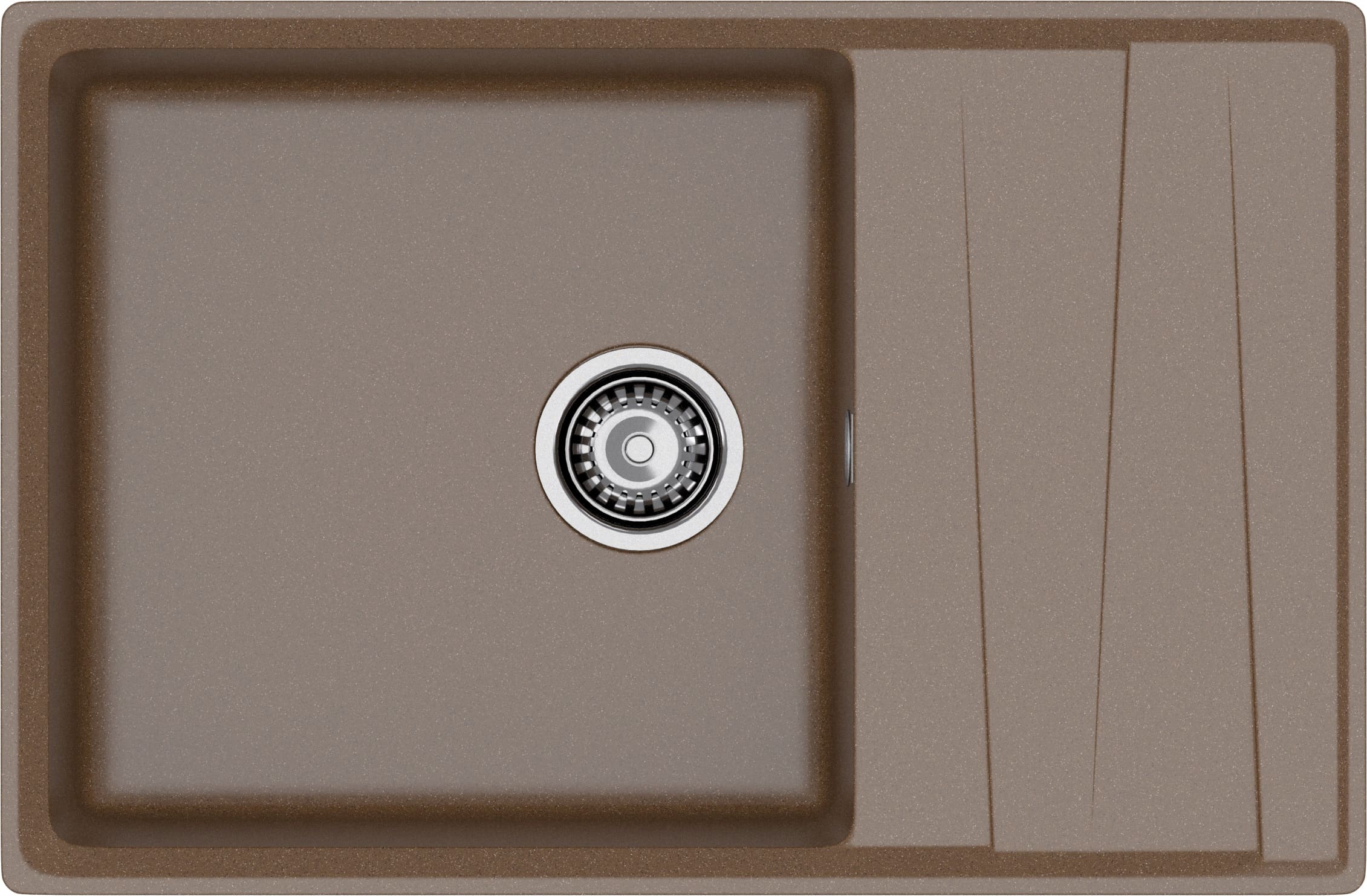 Мойка GranFest LEVEL 760L, 760х500 мм, терракот