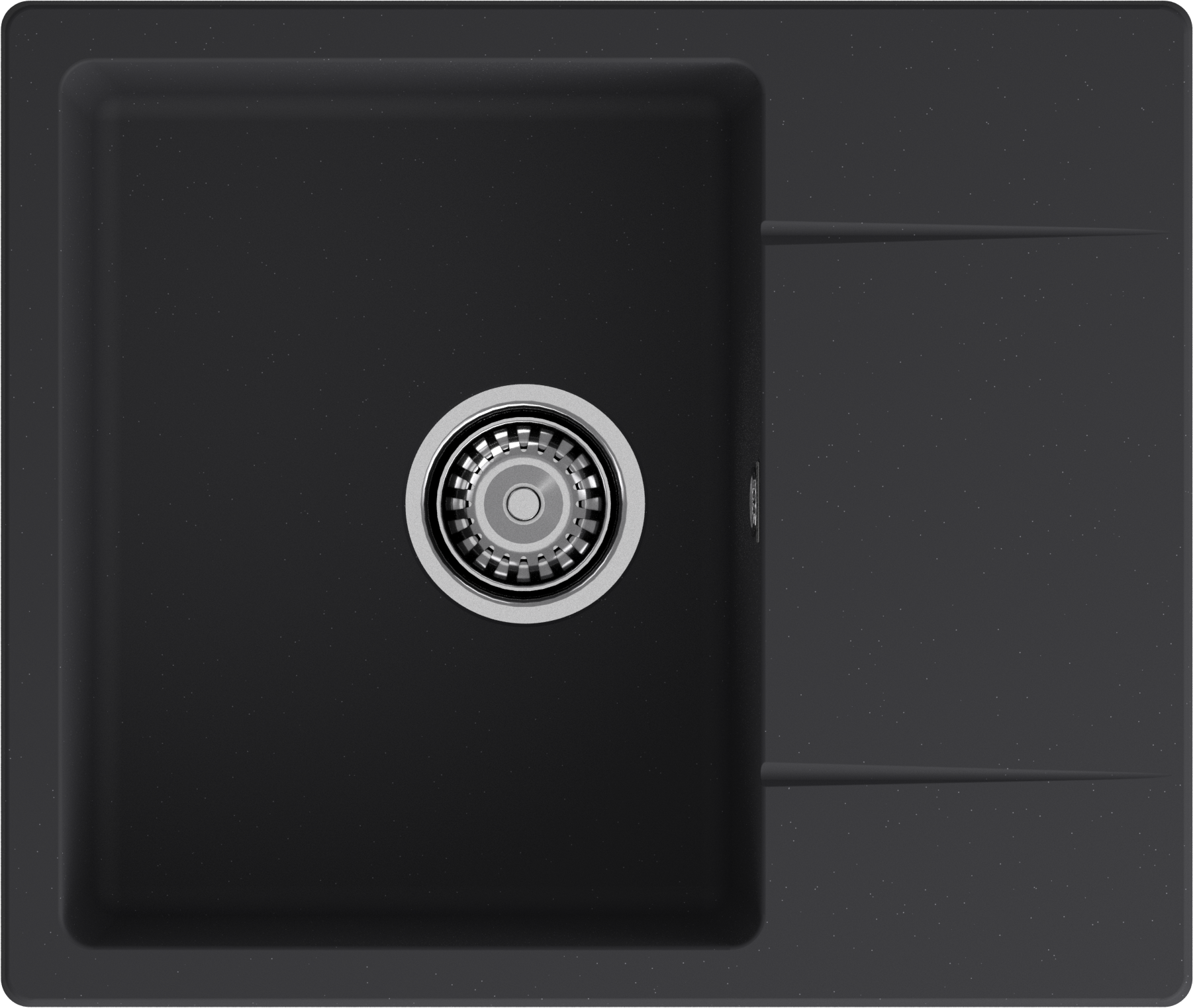 Мойка GranFest URBAN 258L, 580х490 мм, черный