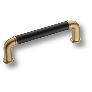 Ручка-скоба, 4681 0096 GB-AL6, 96мм, металл, матовая латунь/черный