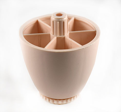 Опора регулируемая пластмассовая, Ø60мм, h=50-65мм, с пазом под отвертку, светло-бежевый