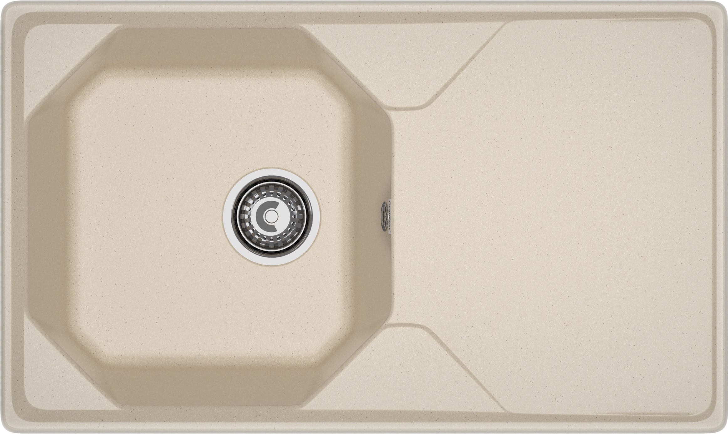 Мойка GranFest UNIQUE U-840L, 840х500 мм, кашемир