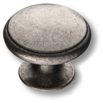 Ручка-кнопка, RANA-80, d=35мм, металл, старое серебро