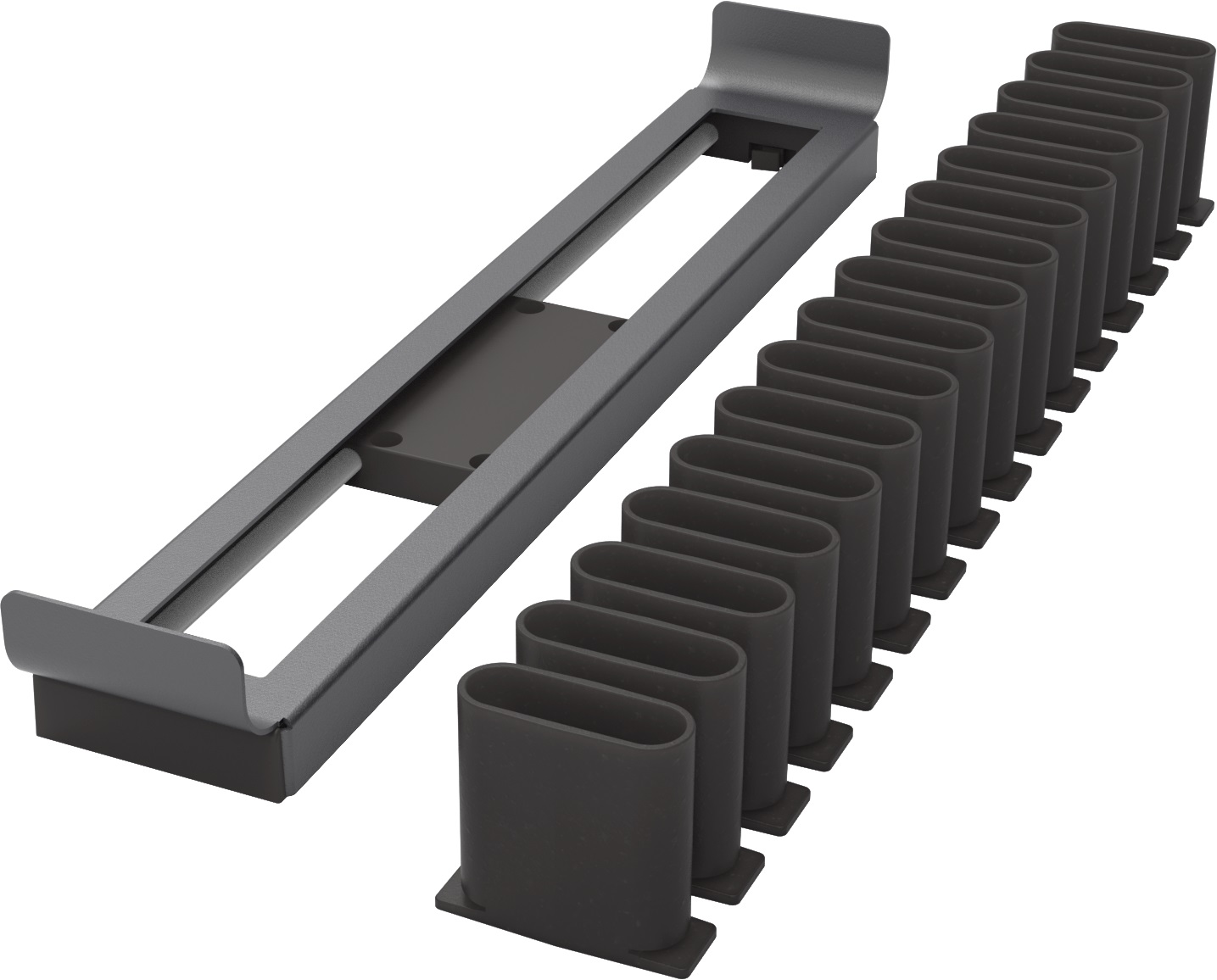 Вешалка для галстуков и ремней, 450мм, D 475 мм, выдвижная, черный, Kessebohmer