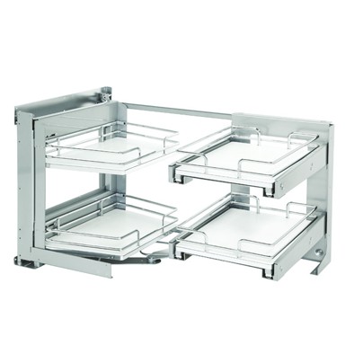 Комплект поворотно-выдвижного механизма SMART CONER GALAXY, правый, хром/белый, VIBO