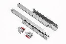 Направляющие скрытого монтажа, L=350мм, полного выдвижения, довод., с креплением к фасаду, Hafele