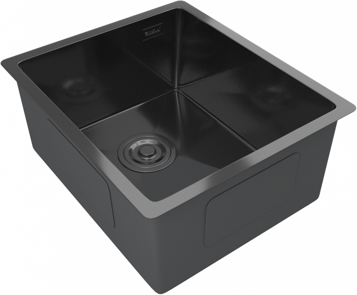 Мойка Rivelato RINOX 3844 UN PVD black, 380х440х200мм, черный PVD