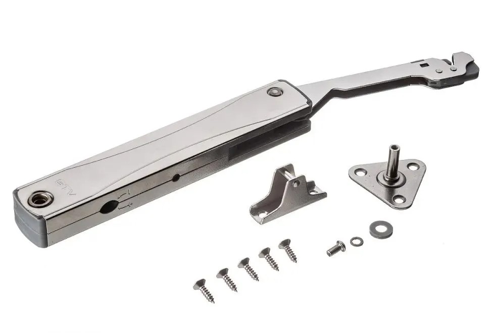 Кронштейн MINILIFTNEW STRONG, без доводчика, для фасада 5-6кг, сталь, хром, GTV