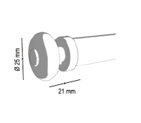 Заглушка для рейлинга "РЕТРО", хром, CMF