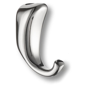 Крючок, 2085 0024 PN, однорожковый, металл, глянцевый никель