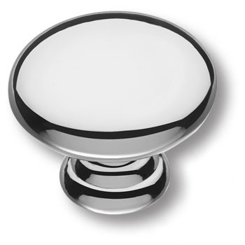 Ручка-кнопка, 15.324.30.15, d=30мм, металл, глянцевое серебро