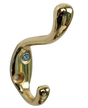Крючок, 586, двухрожковый, металл, золото