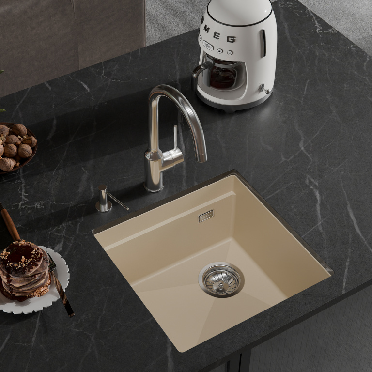 Мойка Rivelato LINO 454-R, 450х440х200мм, темно-бежевый