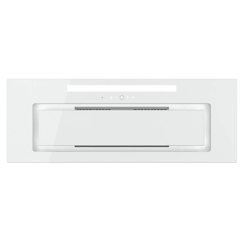 Вытяжка полновстраиваемая Navi Glass, 60см, б/угольного фильтра, белый/белое стекло, ПДУ, Konigin