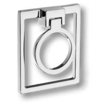 Ручка-кольцо, 4622 0074 CR-CR, 14х74х87мм, металл, глянцевый хром