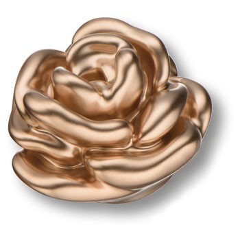 Ручка-кнопка, К1GP, 60х60х40мм, композит, розовое золото, "Роза"