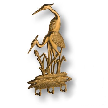 Держатель для ключей "Цапли", 16.2127, латунь, глянцевая латунь