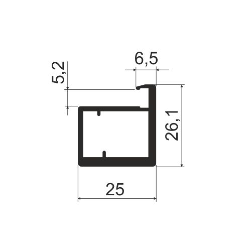 Профиль основной MF20NEW, L=5500, титан