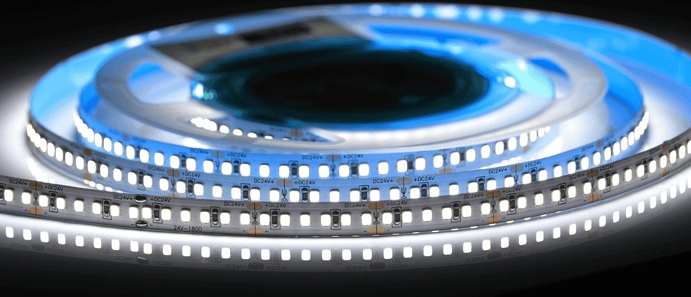 Лента 10х5000мм, SMD 2835, 24В, холодный, 14.4 Вт/м, 180 диодов/м, 1 820 Лм/м, IP20, AQ
