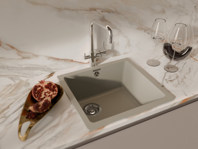 Мойка Rivelato BERKANA 45, 490х460х200мм, топаз