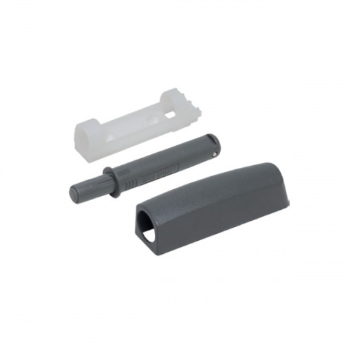 Толкатель Push Open с ответной планкой, накладной, 14мм, с демпфером, темно-серый, MACO