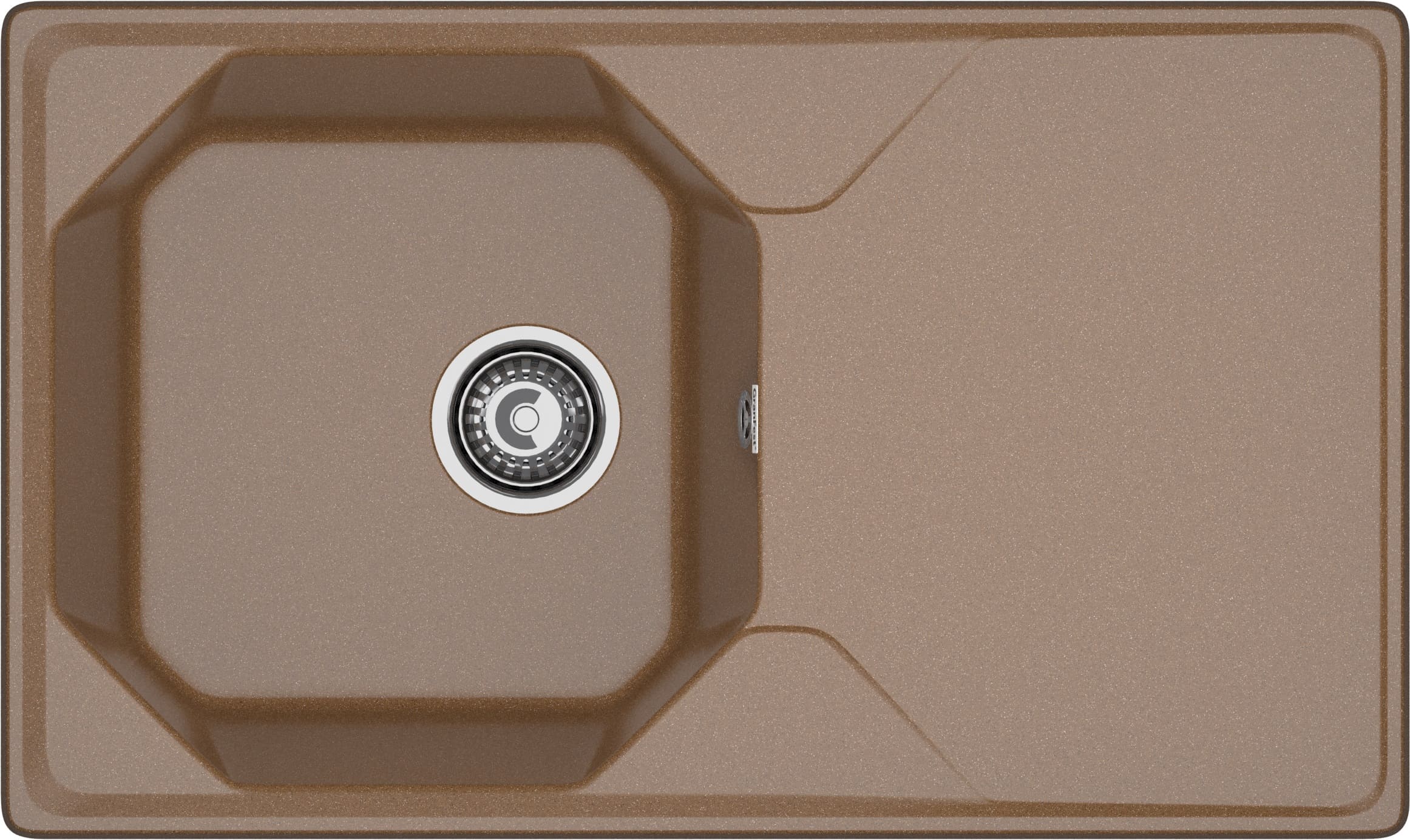 Мойка GranFest UNIQUE U-840L, 840х500 мм, терракот