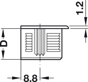 Болт RAFIX 20, 6,5х7х11мм, сталь, без покрытия, Hafele