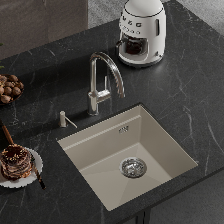 Мойка Rivelato LINO 454-R, 450х440х200мм, топаз