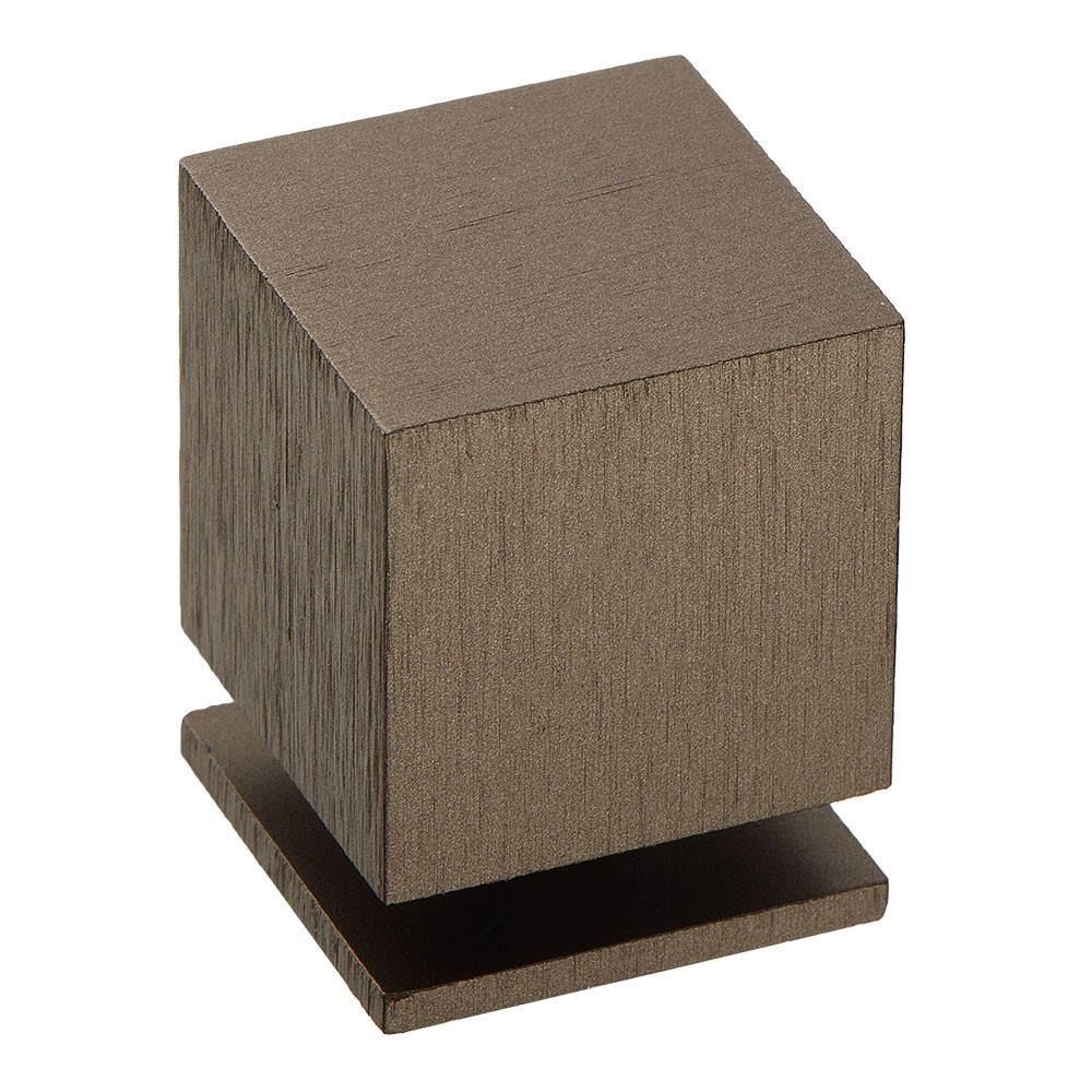 Ручка-кнопка, 1954 0025 ELX3, 32х25х25мм, металл, брашированная темная бронза