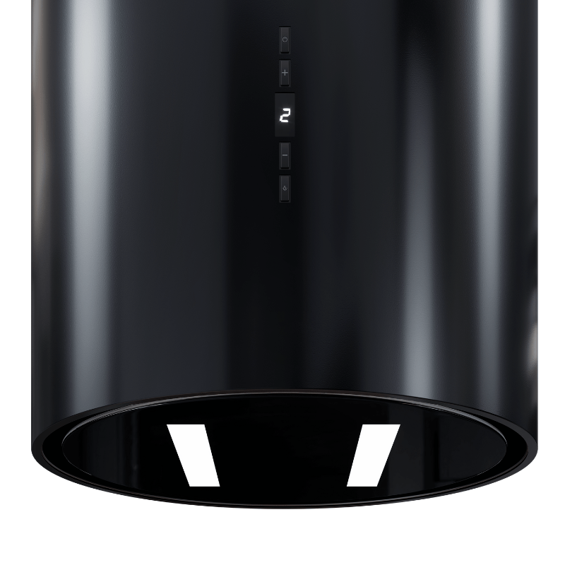 Вытяжка настенная Belle Black/Black Glass, 39 см, без угольн. фильтра, ПДУ, черный, Konigin