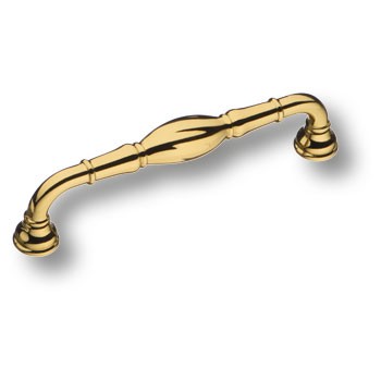 Ручка-скоба, 4477 0128 GL, 128мм, металл, глянцевое золото