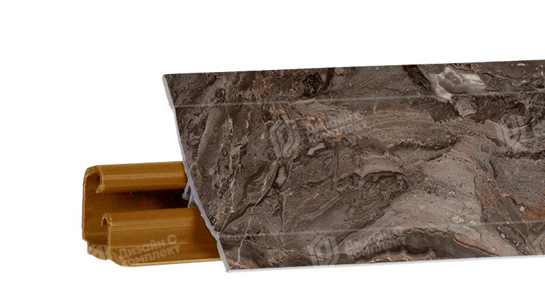 Плинтус LB-23, мрамор бергамо темный, 3000мм, Россия