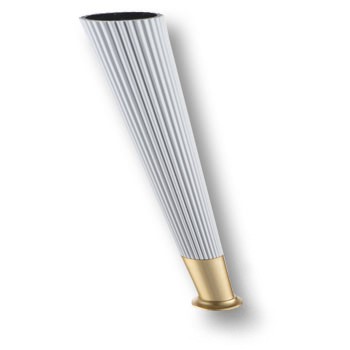 Опора декоративная мебельная, 3510 SUIT Leg 230 мм Matt White/Gold Varak, белый матовый/мат золото